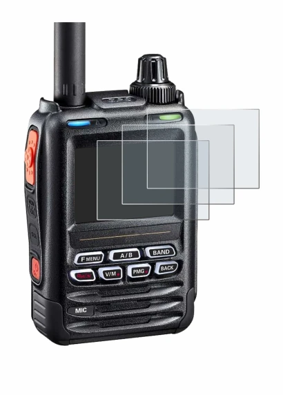 Imagen del dispositivo Yaesu FT-5DE/DR con una amplia variedad de protectores de pantalla.