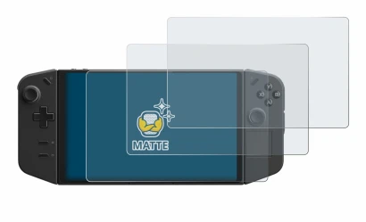 Imagen del dispositivo Lenovo Legion Go con una amplia variedad de protectores de pantalla.