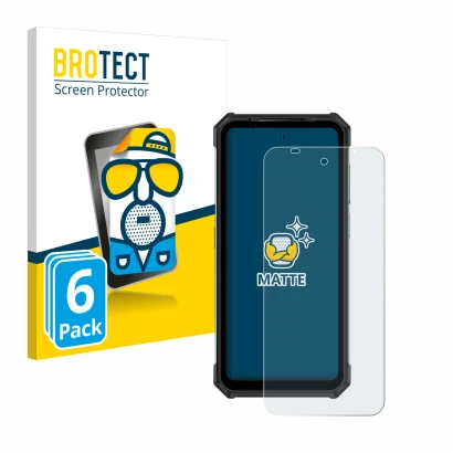 Parte frontal de un envase de producto con el logotipo de la marca BROTECT. Al lado se muestra el dispositivo Ulefone Armor 24