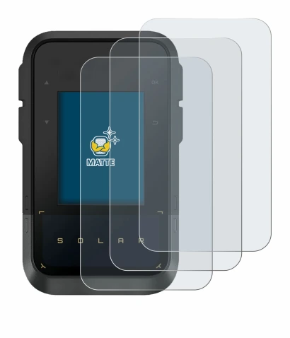 Imagen del dispositivo Garmin eTrex Solar con una amplia variedad de protectores de pantalla.
