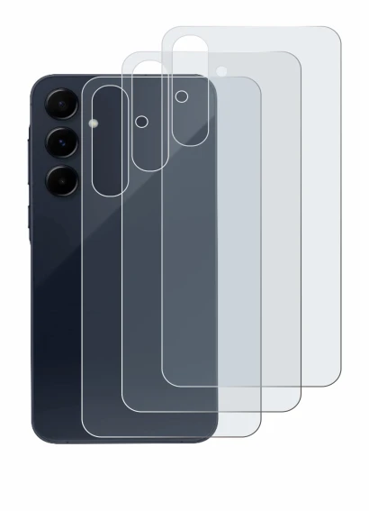 Imagen del dispositivo Samsung Galaxy A55 5G (Trasero) con una amplia variedad de protectores de pantalla.