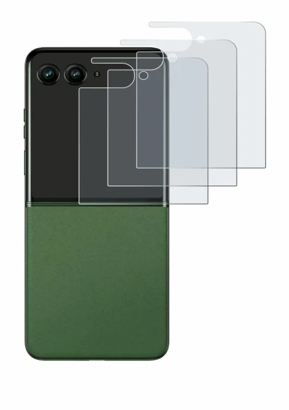 Imagen del dispositivo Motorola Razr 50 Ultra (Pantalla trasera) con una amplia variedad de protectores de pantalla.