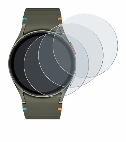 Imagen del dispositivo Samsung Galaxy Watch 7 (40 mm) con una amplia variedad de protectores de pantalla.