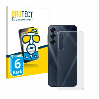 Parte frontal de un envase de producto con el logotipo de la marca BROTECT. Al lado se muestra el dispositivo Samsung Galaxy A