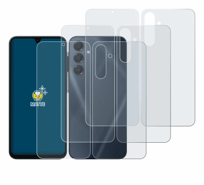 Imagen del dispositivo Samsung Galaxy A16 5G (Frontal+Trasero) con una amplia variedad de protectores de pantalla.