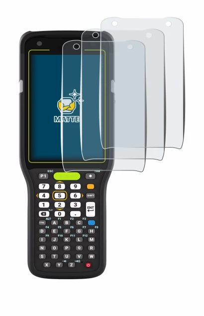 Imagen del dispositivo Zebra MC3400 con una amplia variedad de protectores de pantalla.