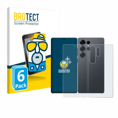 Parte frontal de un envase de producto con el logotipo de la marca BROTECT. Al lado se muestra el dispositivo Samsung Galaxy S