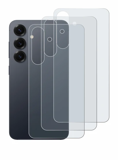 Imagen del dispositivo Samsung Galaxy S25 (Trasero) con una amplia variedad de protectores de pantalla.