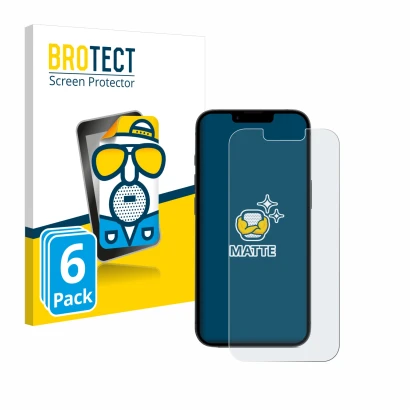 Parte frontal de un envase de producto con el logotipo de la marca BROTECT. Al lado se muestra el dispositivo Apple iPhone 16e