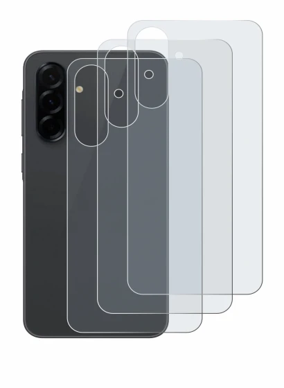 Imagen del dispositivo Samsung Galaxy A36 5G (Trasero) con una amplia variedad de protectores de pantalla.