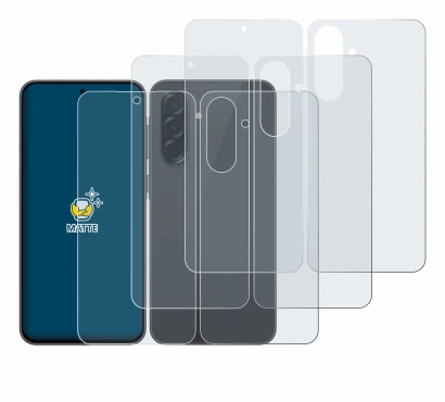 Imagen del dispositivo Samsung Galaxy A36 5G (Frontal+Trasero) con una amplia variedad de protectores de pantalla.