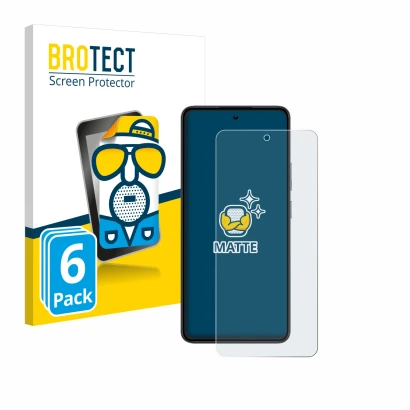 Parte frontal de un envase de producto con el logotipo de la marca BROTECT. Al lado se muestra el dispositivo realme 14 con su