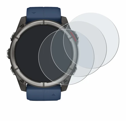 Imagen del dispositivo Garmin quatix 8 (51 mm) con una amplia variedad de protectores de pantalla.