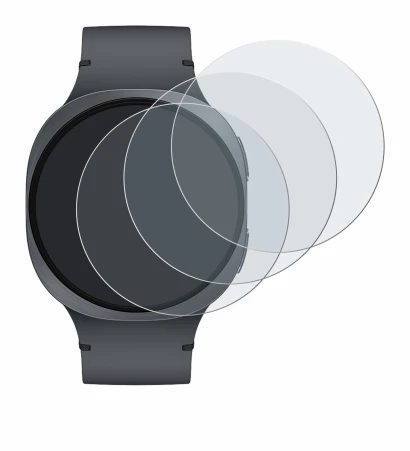 Imagen del dispositivo Samsung Galaxy Watch 8 (44 mm) con una amplia variedad de protectores de pantalla.