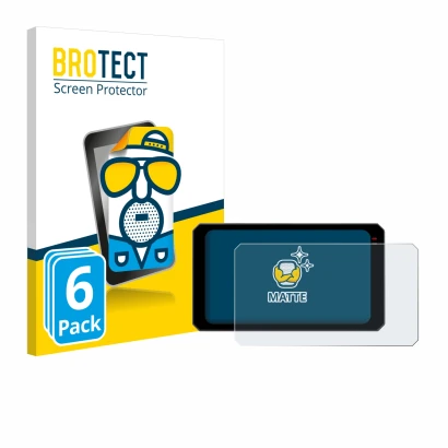 Parte frontal de un envase de producto con el logotipo de la marca BROTECT. Al lado se muestra el dispositivo Chigee AIO-6 Max