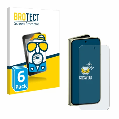 Parte frontal de un envase de producto con el logotipo de la marca BROTECT. Al lado se muestra el dispositivo Google Pixel 10 