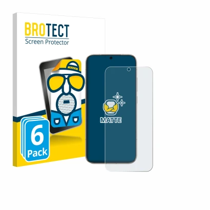Parte frontal de un envase de producto con el logotipo de la marca BROTECT. Al lado se muestra el dispositivo Honor Magic 8 co