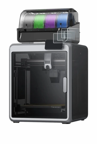 Imagen del dispositivo Creality K2 con una amplia variedad de protectores de pantalla.