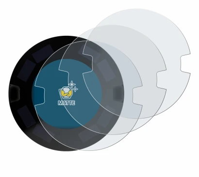 Imagen del dispositivo OOONO P-DISC NO3 con una amplia variedad de protectores de pantalla.