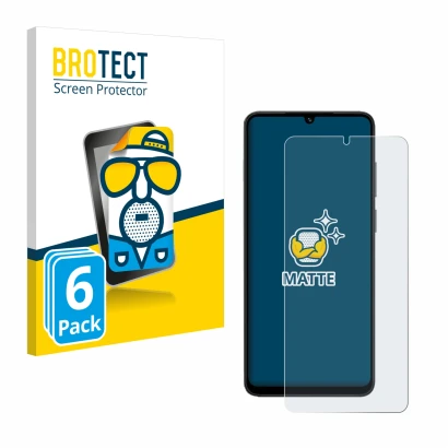 Parte frontal de un envase de producto con el logotipo de la marca BROTECT. Al lado se muestra el dispositivo Honor X5c Plus c