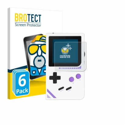 Parte frontal de un envase de producto con el logotipo de la marca BROTECT. Al lado se muestra el dispositivo Modretro Chromat