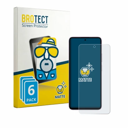 Parte frontal de un envase de producto con el logotipo de la marca BROTECT. Al lado se muestra el dispositivo HMD Crest 2 con
