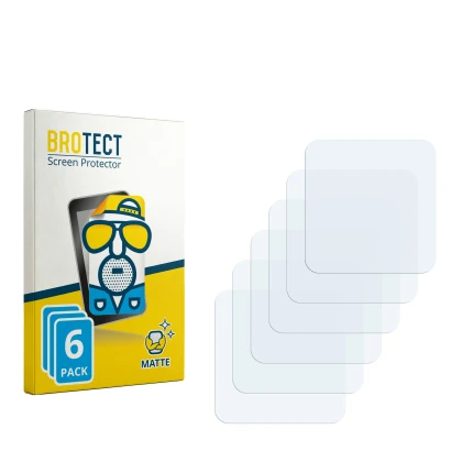 Parte frontal de un envase de producto con el logotipo de la marca BROTECT. Al lado está el protector de pantalla correspondie