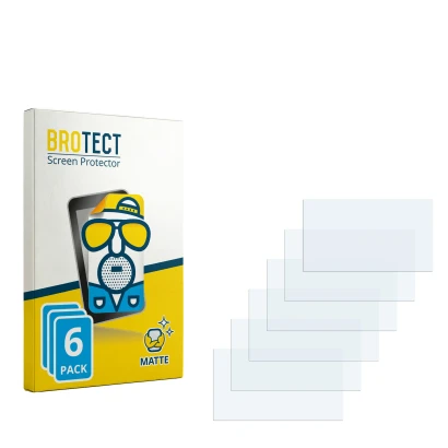 Parte frontal de un envase de producto con el logotipo de la marca BROTECT. Al lado está el protector de pantalla correspondie