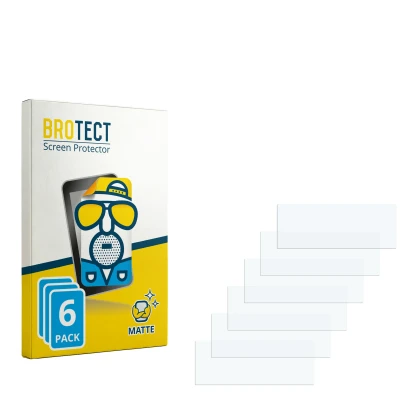 Parte frontal de un envase de producto con el logotipo de la marca BROTECT. Al lado está el protector de pantalla correspondie