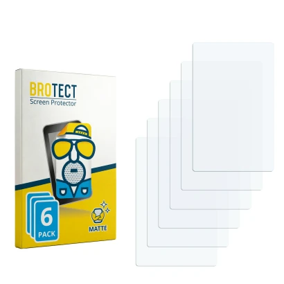 Parte frontal de un envase de producto con el logotipo de la marca BROTECT. Al lado está el protector de pantalla correspondie