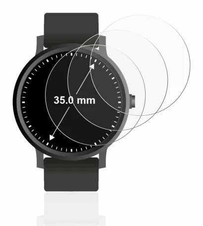 Imagen del dispositivo Relojes (Circular, ø: 35 mm) con una amplia variedad de protectores de pantalla.