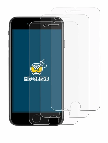 Imagen del dispositivo Apple iPhone SE 2 2020 con una amplia variedad de protectores de pantalla.