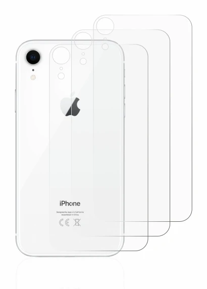 Imagen del dispositivo Apple iPhone XR (Trasera) con una amplia variedad de protectores de pantalla.