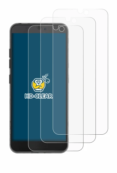 Imagen del dispositivo Fairphone 3 con una amplia variedad de protectores de pantalla.