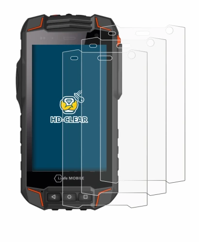 Imagen del dispositivo i.safe MOBILE IS530.1 con una amplia variedad de protectores de pantalla.