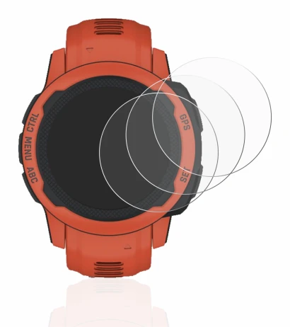 Imagen del dispositivo Garmin Instinct 2S con una amplia variedad de protectores de pantalla.