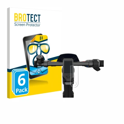 Parte frontal de un envase de producto con el logotipo de la marca BROTECT. Al lado se muestra el dispositivo NIU KQi3 Pro con