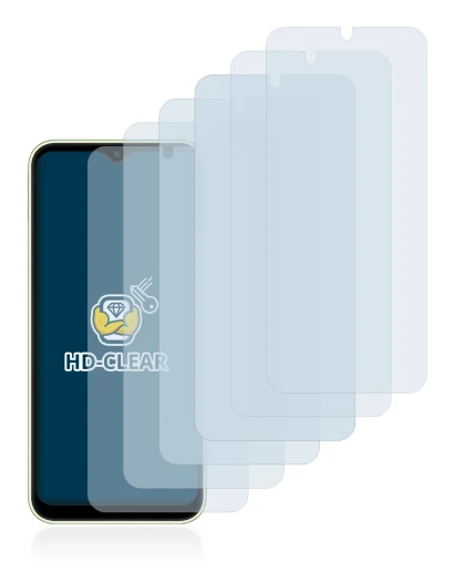 Imagen del dispositivo Samsung Galaxy A14 5G con una amplia variedad de protectores de pantalla.