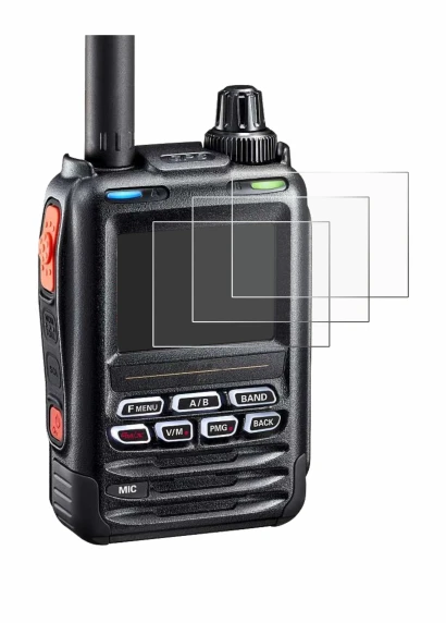 Imagen del dispositivo Yaesu FT-5DE/DR con una amplia variedad de protectores de pantalla.