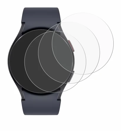 Imagen del dispositivo Samsung Galaxy Watch 6 (44 mm) con una amplia variedad de protectores de pantalla.