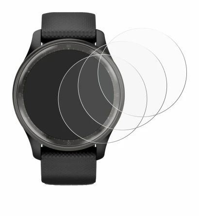 Imagen del dispositivo Garmin Vivomove Trend con una amplia variedad de protectores de pantalla.