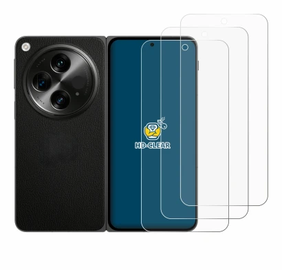 Imagen del dispositivo OnePlus Open con una amplia variedad de protectores de pantalla.