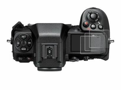 Imagen del dispositivo Nikon Z 8 (pantalla de hombro) con una amplia variedad de protectores de pantalla.