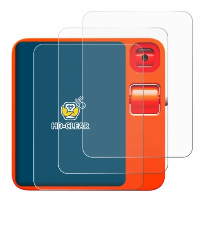 Imagen del dispositivo rabbit r1 con una amplia variedad de protectores de pantalla.