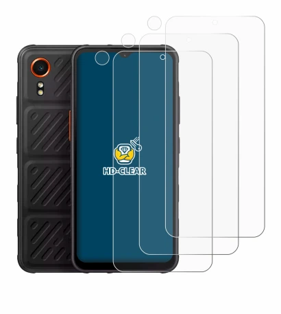 Imagen del dispositivo Samsung Galaxy XCover 7 (Frontal+Cámara) con una amplia variedad de protectores de pantalla.