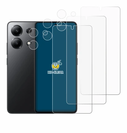 Imagen del dispositivo Xiaomi Redmi Note 13 (Frontal+Cámara) con una amplia variedad de protectores de pantalla.
