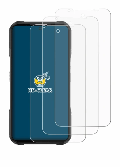 Imagen del dispositivo Doogee V20S con una amplia variedad de protectores de pantalla.