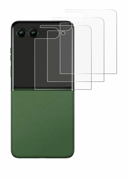 Imagen del dispositivo Motorola Razr 50 Ultra (Pantalla trasera) con una amplia variedad de protectores de pantalla.