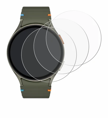 Imagen del dispositivo Samsung Galaxy Watch 7 (44 mm) con una amplia variedad de protectores de pantalla.
