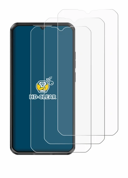 Imagen del dispositivo Oukitel WP50 con una amplia variedad de protectores de pantalla.